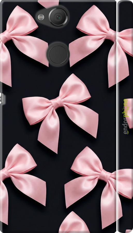 3D пластиковый матовый чехол Coquette Ribbons Dark Coquette для Sony Xperia XA2 H4113 - 6767m-1357 изображение 