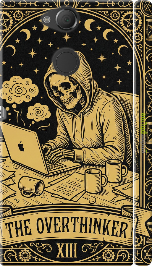 3D пластиковый матовый чехол The Overthinker для Sony Xperia XA2 H4113 - 6774m-1357 изображение 
