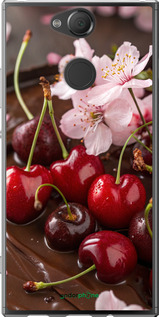 Силиконовый чехол Вишня в шоколаде для Sony Xperia XA2 H4113 - 6698u-1357 изображение 