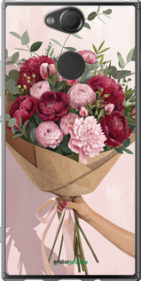 2D пластиковый чехол Пионы 1 для Sony Xperia XA2 H4113 - 6705t-1357 изображение 