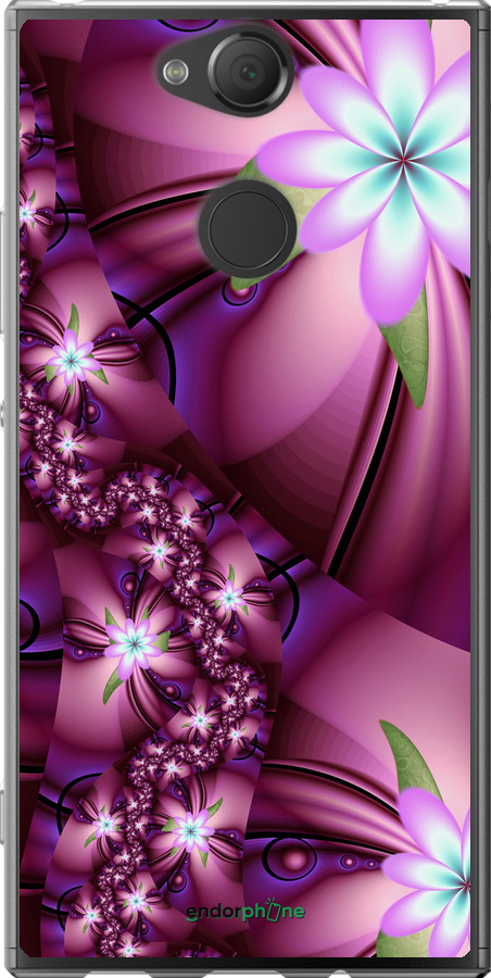 

Силіконовий чохол "Квіткова мозаїка" для Sony Xperia XA2 H4113, Рожевий