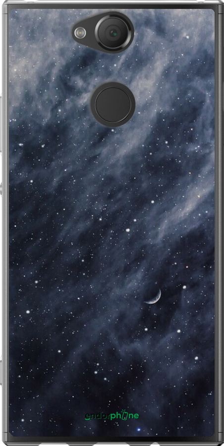 Силіконовий чехол Сині хмари, Синій місяць для Sony Xperia XA2 H4113 - 6398u-1357 изображение 