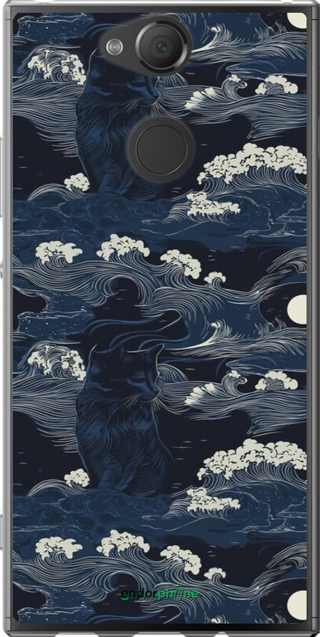 Силіконовий чехол Морська тематика у стилі арт-деко для Sony Xperia XA2 H4113 - 6520u-1357 изображение 
