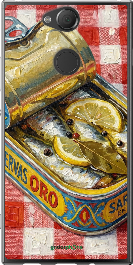 2D пластиковый чехол Vintage Sardine Tin Phone для Sony Xperia XA2 H4113 - 6772t-1357 изображение 