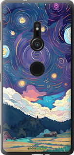 Силиконовый чехол Креативный арт для Sony Xperia XZ2 H8266 - 6322u-1378 изображение 