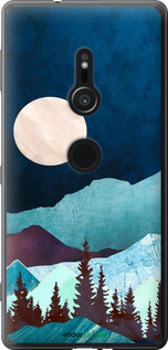 Силіконовий чехол Гірська ідилія нічний краєвид для Sony Xperia XZ2 H8266 - 6488u-1378 изображение 