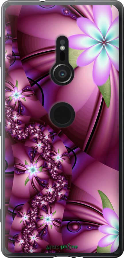 

Силіконовий чохол "Квіткова мозаїка" для Sony Xperia XZ2 H8266, Рожевий