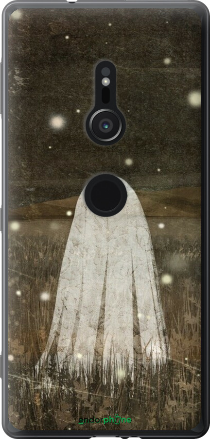 Силиконовый чехол Привидение и светлячки для Sony Xperia XZ2 H8266 - 6406u-1378 изображение 