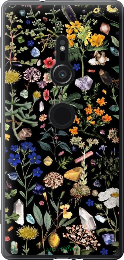 Силиконовый чехол С цветами для Sony Xperia XZ2 H8266 - 6422u-1378 изображение 