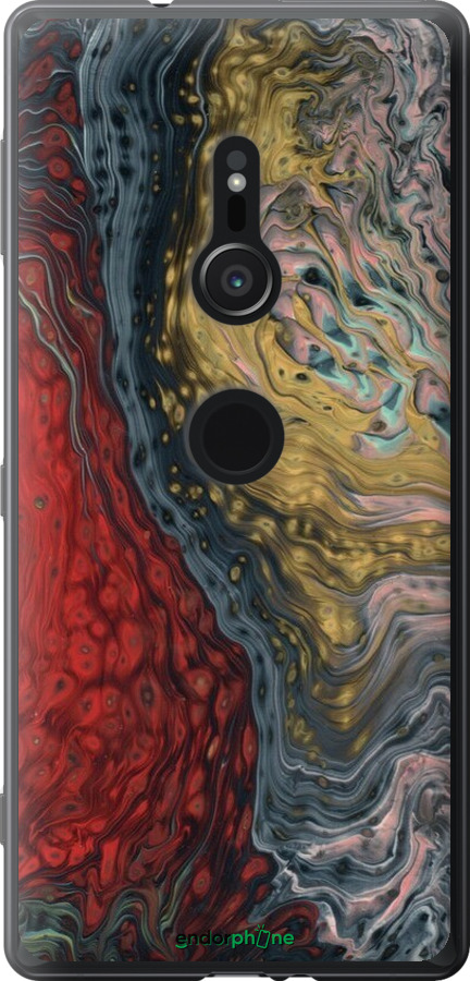 Силиконовый чехол С изображением абстрактной живописи для Sony Xperia XZ2 H8266 - 6530u-1378 изображение 