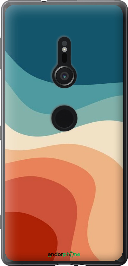 Силиконовый чехол В стиле ретро с волнами для Sony Xperia XZ2 H8266 - 6531u-1378 изображение 