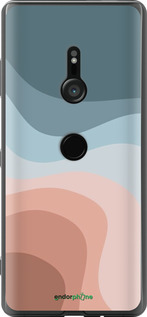 Силиконовый чехол С синими и розовыми волнами в стиле ретро для Sony Xperia XZ3 H9436 - 6532u-1540 изображение 