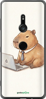 Силиконовый чехол Funny Capybara CEO Working для Sony Xperia XZ3 H9436 - 6777u-1540 изображение 