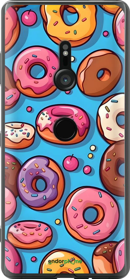 Силіконовий чехол Пончики для Sony Xperia XZ3 H9436 - 6318u-1540 изображение 