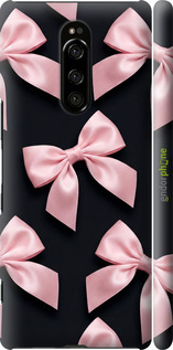 3D пластиковый матовый чехол Coquette Ribbons Dark Coquette для Sony Xperia XZ4 - 6767m-1623 изображение 