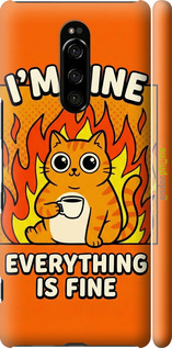 3D пластиковий матовий чехол Funny Cat для Sony Xperia 1 J9110 - 6786m-1760 изображение 