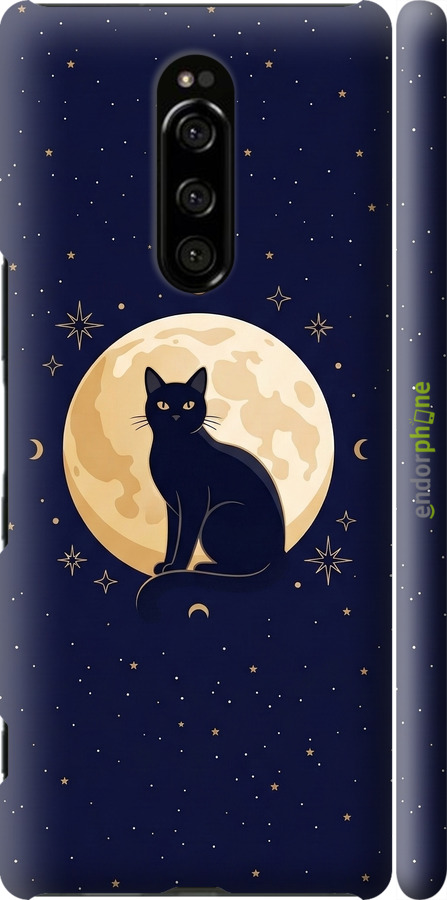 3D пластиковий матовий чехол Cute Cat Celestial/Witchy для Sony Xperia 1 J9110 - 6787m-1760 изображение 