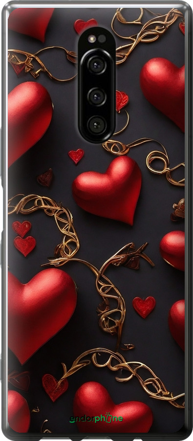 Силіконовий чехол Сердечки для Sony Xperia XZ4 - 5831u-1623 изображение 