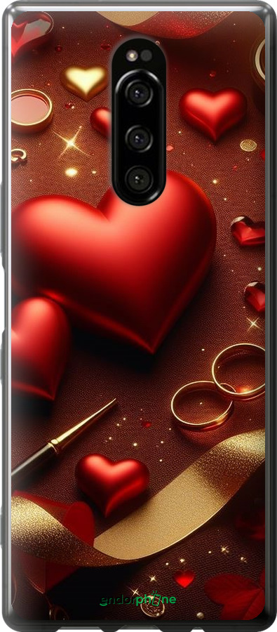 Силіконовий чехол Сердечки v3 для Sony Xperia XZ4 - 5833u-1623 изображение 