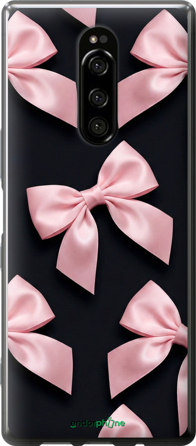 Силиконовый чехол Coquette Ribbons Dark Coquette для Sony Xperia XZ4 - 6767u-1623 изображение 