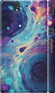 3D пластиковый матовый чехол Арт акварель для Sony Xperia Z C6602 - 6329m-40 изображение 