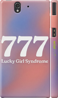 3D пластиковый матовый чехол 'Aesthetic Aura Gradient 777 Lucky Energy' для Sony Xperia Z C6602 изображение 3