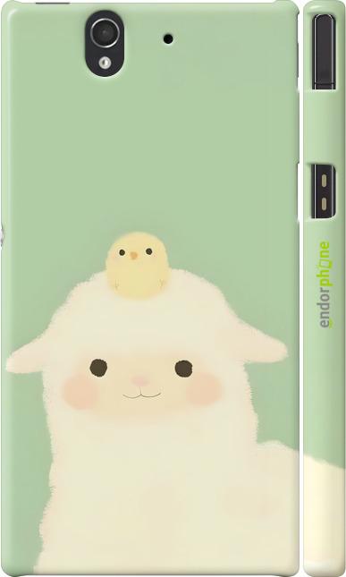 3D пластиковий матовий чехол Барашек и ципленок для Sony Xperia Z C6602 - 6369m-40 изображение 