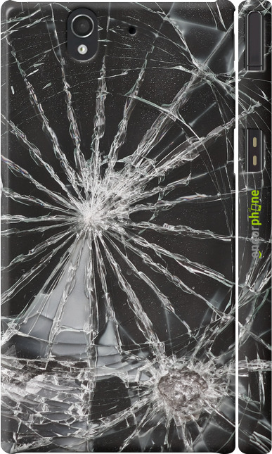 3D пластиковый матовый чехол Glass для Sony Xperia Z C6602 - 6608m-40 изображение 
