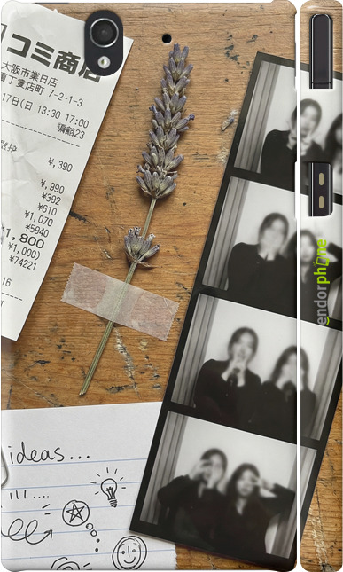 3D пластиковый матовый чехол Aesthetic Scrapbook Collage для Sony Xperia Z C6602 - 6773m-40 изображение 