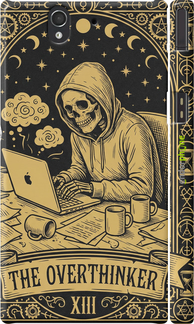 3D пластиковый матовый чехол The Overthinker для Sony Xperia Z C6602 - 6774m-40 изображение 