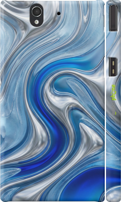 3D пластиковый матовый чехол Liquid Chrome для Sony Xperia Z C6602 - 6781m-40 изображение 