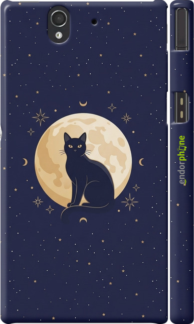 3D пластиковый матовый чехол Cute Cat Celestial/Witchy для Sony Xperia Z C6602 - 6787m-40 изображение 
