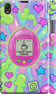 3D пластиковий матовий чехол Y2K Aesthetic Retro Pet: Годуй мене кавою для Sony Xperia Z1 C6902 - 6784m-38 изображение 