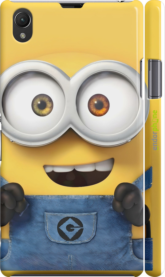 3D пластиковый глянцевый чехол Миньон для Sony Xperia Z1 C6902 - 6389c-38 изображение 