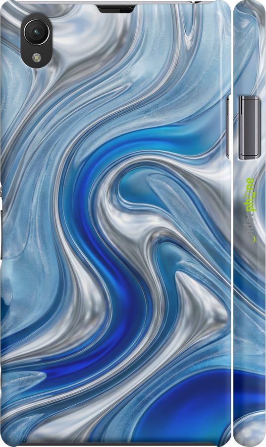 3D пластиковый глянцевый чехол Liquid Chrome для Sony Xperia Z1 C6902 - 6781c-38 изображение 