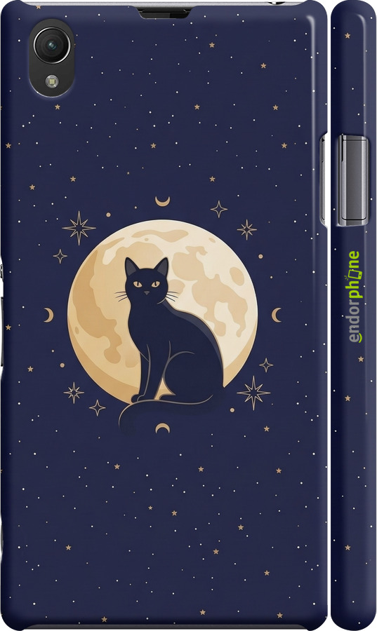 3D пластиковый матовый чехол Cute Cat Celestial/Witchy для Sony Xperia Z1 C6902 - 6787m-38 изображение 