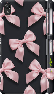 3D пластиковый матовый чехол Coquette Ribbons Dark Coquette для Sony Xperia Z2 D6502/D6503 - 6767m-43 изображение 