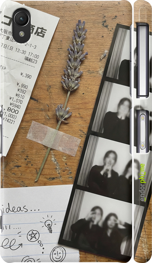 3D пластиковый матовый чехол Aesthetic Scrapbook Collage для Sony Xperia Z2 D6502/D6503 - 6773m-43 изображение 