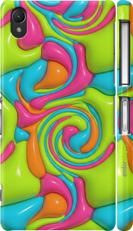 3D пластиковый матовый чехол Y2K Jelly Dream для Sony Xperia Z2 D6502/D6503 - 6780m-43 изображение 