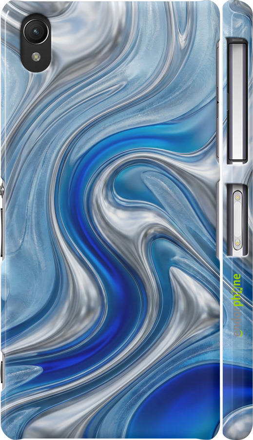 3D пластиковый матовый чехол Liquid Chrome для Sony Xperia Z2 D6502/D6503 - 6781m-43 изображение 