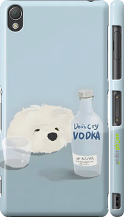 3D пластиковый глянцевый чехол Пес водка для Sony Xperia Z3 dual D6633 - 6368c-59 изображение 