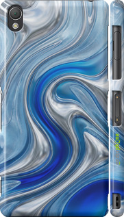 3D пластиковый глянцевый чехол Liquid Chrome для Sony Xperia Z3 D6603 - 6781c-58 изображение 