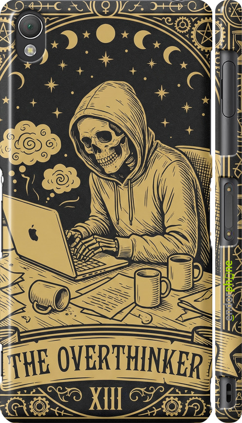 3D пластиковый глянцевый чехол The Overthinker для Sony Xperia Z3 dual D6633 - 6774c-59 изображение 