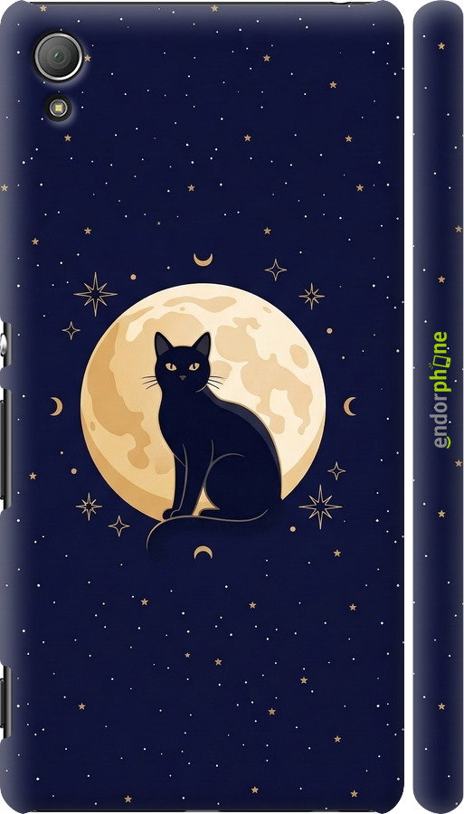 3D пластиковый матовый чехол Cute Cat Celestial/Witchy для Sony Xperia Z3+ Dual E6533 - 6787m-165 изображение 