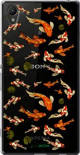 Силиконовый чехол Рыбы Кои для Sony Xperia Z3+ Dual E6533 - 5535u-165 изображение 