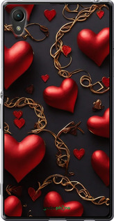 Силіконовий чехол Сердечки для Sony Xperia Z3+ Dual E6533 - 5831u-165 изображение 