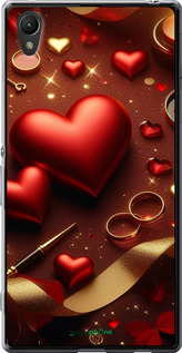 Силіконовий чехол Сердечки v3 для Sony Xperia Z3+ Dual E6533 - 5833u-165 изображение 