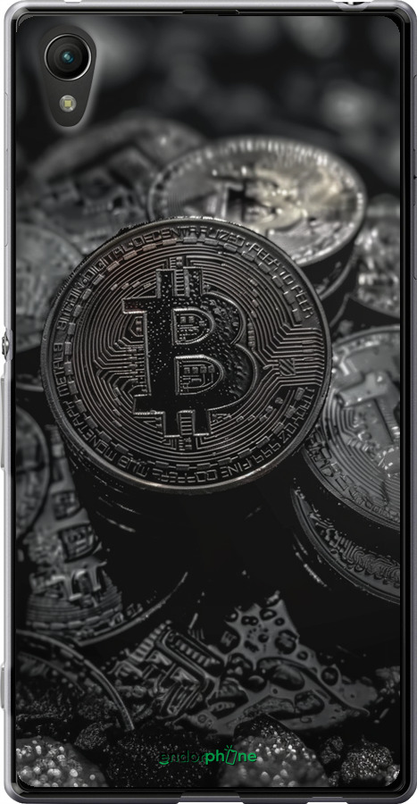 Силіконовий чехол Black Bitcoin для Sony Xperia Z3+ Dual E6533 - 6090u-165 изображение 