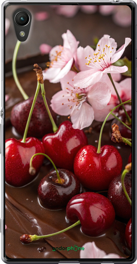 Силіконовий чехол Вишня у шоколаді для Sony Xperia Z3+ Dual E6533 - 6698u-165 изображение 