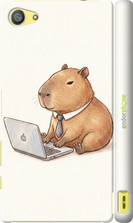 3D пластиковый глянцевый чехол 'Funny Capybara CEO Working' для Sony Xperia Z5 Compact E5823 изображение 1